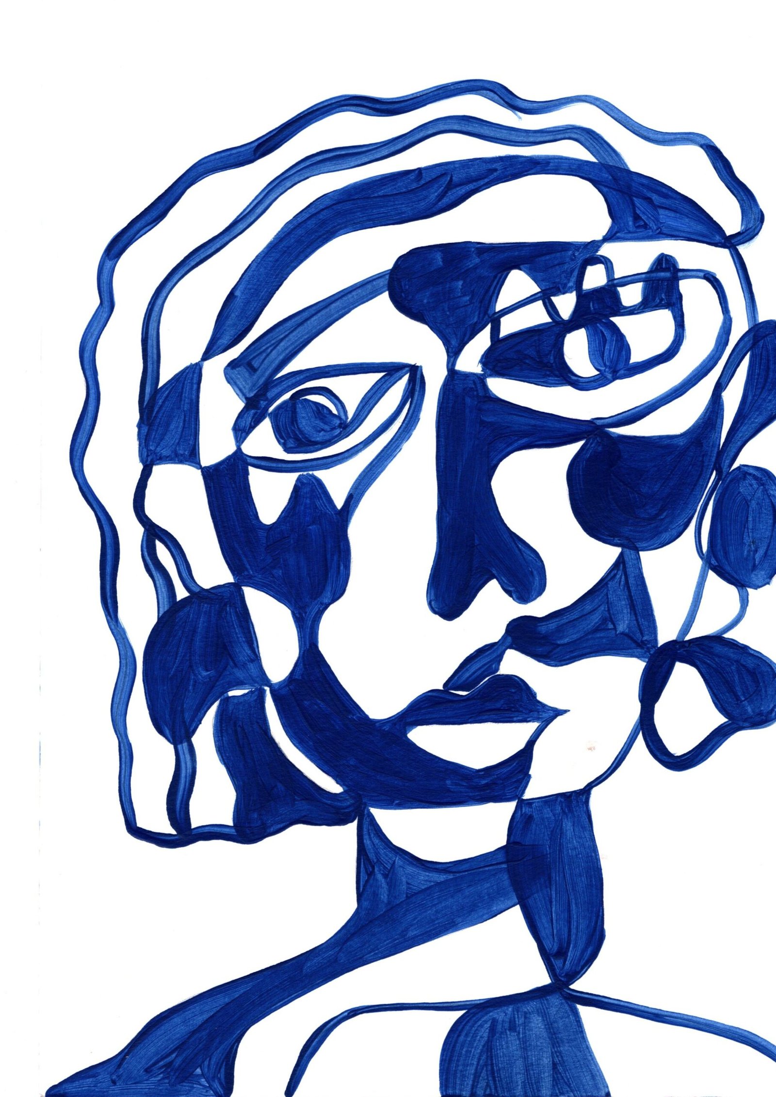 Blue face